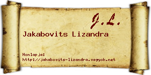 Jakabovits Lizandra névjegykártya
